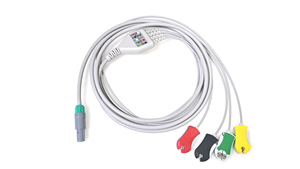 Compatibele Siemens Ct 5-Pins <span class=keywords><strong>Lemo</strong></span> Connector 4 Lead Eendelige <span class=keywords><strong>Ecg</strong></span> Kabel - Product Image 2