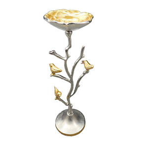 Plateau d'ornement floral en métal doré durable de décoration intérieure de qualité supérieure Design raisonnable Vente chaude Qualité supérieure - Product Image 1