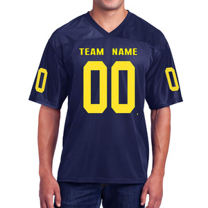 Wholesale New American Football Jersey High Quality Short Sleeve Plus Size Breathable 100% <b>Polyester</b> Moisture-Wicking - Product Image 1