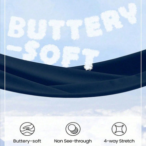 Pantalones cortos de yoga personalizados para mujer Pantalones cortos de entrenamiento de cintura alta con estampado de logotipo Pantalones cortos de gimnasio atléticos elásticos transpirables al por mayor - Product Image 4