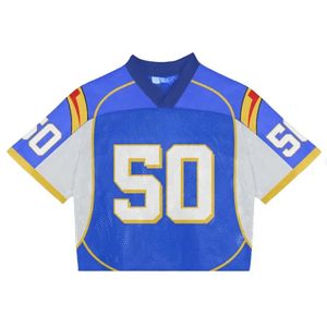 Camiseta de fútbol de malla de verano holgada para hombre, ropa deportiva de entrenamiento atlético de tela de secado rápido de gran tamaño - Product Image 5