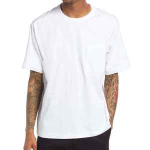 Factory Streetwear Custom Men's T-Shirt 100% algodón de gran tamaño Mock Neck Washed Loose Fit 180gsm Heavy Cotton Men's T-Shirt - Product Image 2