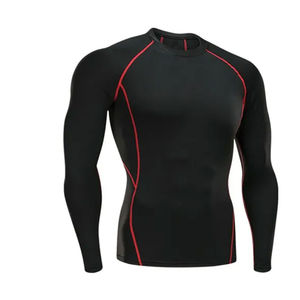 Training Wear Custom Rash Guard Set <b>Compression</b> <b>Shirt</b> & Mens Capri Pants Gym Clothing Quick Drying Outfit - Product Image 4