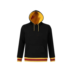 Sudadera con Capucha Unisex de Felpa con Forro Polar para Invierno, Bordado Chenille, Cordones, Detalles en Dorado y Rojo, 100% Orgánico, Marca Tuskegee Black Prep - Product Image 1