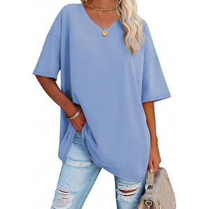 Camisetas 2026 de Manga Corta, Corte Holgado, Precio de Fábrica, Camiseta Extra Grande para Mujer - Product Image 1