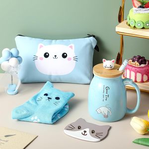 <span class=keywords><strong>Taza</strong></span> de café de cerámica con tapa de gato bonita, cuchara de Pata de Gato, regalo de cumpleaños para el Día de la <span class=keywords><strong>madre</strong></span> para Amiga, <span class=keywords><strong>hija</strong></span>, <span class=keywords><strong>madre</strong></span>, esposa, regalo para mujer - Product Image 3