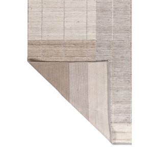 พรมทอมือขนาดใหญ่ Tesoro ลายทางสีเบจและสีน้ำตาล สำหรับห้องนั่งเล่นหรือทางเดินในบ้าน-Hwl-157(Cs-02) - Product Image 5