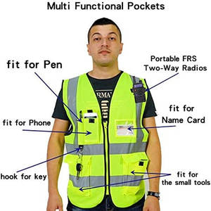 Ropa DE TRABAJO DE CARRETERA Uniformes DE TRABAJO Chalecos Color verde Personalizar Invierno Fleece Hi Vis Gilet Chaleco reflectante de seguridad Chaqueta de seguridad - Product Image 3