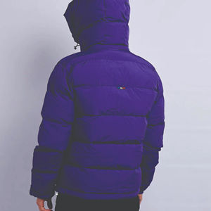 Chaqueta acolchada de nailon marrón para hombre 2025, venta al por mayor, cuello levantado, invierno, con capucha, pluma de pato, relleno de burbujas, talla XS, Material de LICRA - Product Image 6