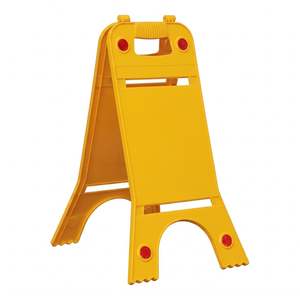 Panneau d'avertissement routier portable haute visibilité, panneau publicitaire vierge 24,5 x 62 cm en plastique et acier - Product Image 1