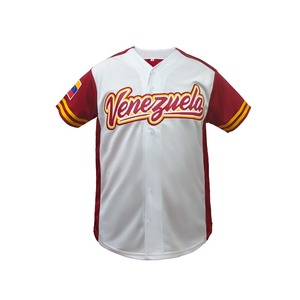 Maillot de baseball respirant pour homme, col en V, manches courtes, broderie « Venezuela », coupe ample et respirante, pour un usage décontracté - Product Image 3