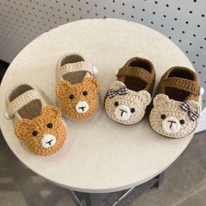 Chaussettes hautes en crochet pour bébé, chaussures tricotées à la main pour tout-petits et bottes à semelle souple pour hommes, femmes et bébés - Product Image 1