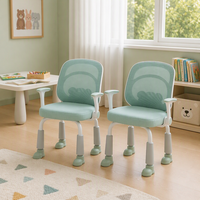 Chaise d'étude pour enfants sur le thème du panda avec repose-pieds, accoudoirs rabattables, dossier en maille réglable en hauteur pour la maison, l'école et la crèche