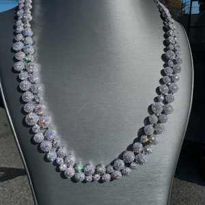 Cadena Cubana de Plata S925 con Incrustaciones de Moissanita VVS, Estilo Hip Hop, 3 Filas, 14mm-20mm, 100g, para Hombre, 16-18mm - Product Image 1