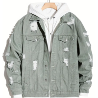 Blouson Bomber en Jean Personnalisable pour Homme, Tendance, Décontracté, Style Hip-Hop Streetwear, Grande Taille, Hiver, Coupe-Vent, Brodé, Patchwork, Boutons