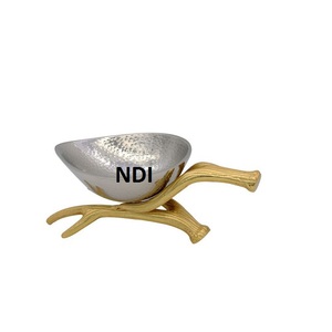 Cuenco DE SERVICIO DE METAL decorativo con acabado chapado en oro, nuevo diseño, contenedor de ensalada de frutas profundas, cuencos de servidor - Product Image 6