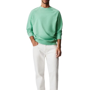High Quality <b>Polyester</b>/Cotton Crewneck Men's Long Sleeve Fleece Sweatshirt Custom Breathable Eco-Friendly Spring Wear - Product Image 2