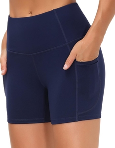 Short de motard de yoga sans couture personnalisé pour femmes prix de gros pantalon de sport tricoté à la taille croisée Shorts de fitness de gymnastique Scrunch Butt - Product Image 3