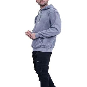 Collection 2026 en gros – Sweat à capuche court 3D épais 500 g/m² pour homme, impression personnalisée, fermeture éclair, 100 % coton, automne - Product Image 5