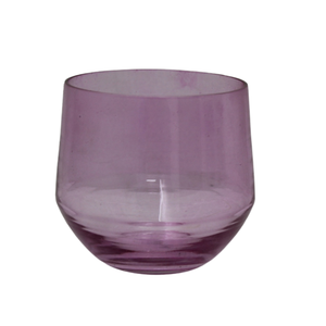 Porte-bougie en verre rond de la plus haute conception nouveau pot de bougie de couleur rose pour la décoration de salon à la main - Product Image 1
