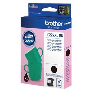 Cartouche d'encre Brother LC227XL BK noire à haut rendement pour imprimantes DCP J4120DW MFC J4420DW J4620W J4630W - Product Image 1