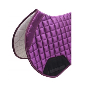Tapis de selle de cheval anglais violet noir de qualité supérieure de concepteur Polyester/coton tissu polycoton anglais équitation équestre - Product Image 3