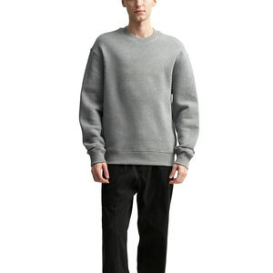 Sweats à capuche pour hommes 240g Casual Long Sleeves Crewneck Fleece Cotton Pullover Brodé Regular Fit Winter - Product Image 5