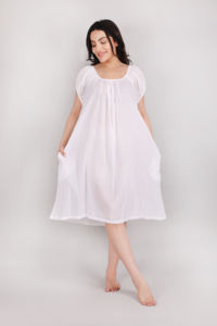 Vestido de noche largo de moda para mujer, algodón suave, transpirable, de secado rápido, ropa de dormir cómoda para todas las estaciones, camisón - Product Image 3