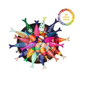 ของเล่นปลาไม้สำหรับเด็กทำจากไม้ธรรมชาติที่ปลอดภัยสีสันสดใสกระตุ้นการประสานงานระหว่างดวงตาและกิจกรรมการเรียนรู้ช่วงต้น - Product Image 5