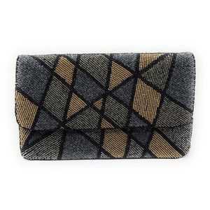 Sac de soirée brodé avec perles et bandoulière - Product Image 1