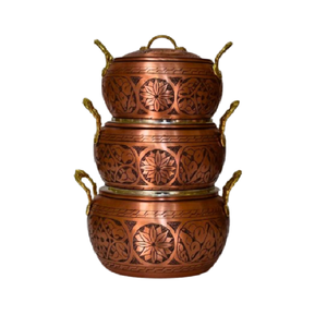 Olla de Cocina de Latón con Diseño Único, Olla de Diseño Hecha a Mano de Excelente Calidad, Olla de Cocina de Metal Clásica y Elegante con Asa de Latón - Product Image 1