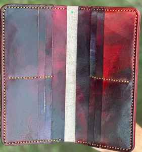Anwar Enterprises Handmade <b>Men's</b> Vag-Tan Leather Biofold Cowhide Wallet Premium Quality Fashion <b>Gift</b> Money Purse Hand Dyed - Product Image 3