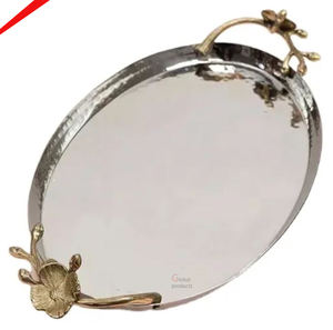 Plateau de service nickelé en métal de qualité supérieure pour la maison et les hôtels - Product Image 4