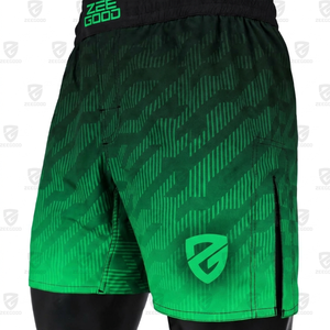Men's MMA Fight Training <b>Shorts</b> <b>Spandex</b> Polyester Knitted Mid Elastic Waist Eco-Friendly Breathable Quick Dry Digital Print OEM - Product Image 2
