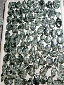 AAA + เกรดธรรมชาติ seraphinite cabochons แบบรัสเซีย seraphinite กำหนดขนาดอัญมณีคริสตัลหลวมสำหรับทำเครื่องประดับ - Product Image 2