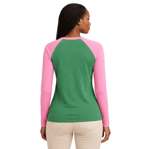 Green Legacy Beanie <b>Hat</b> Greek Sorority Womens Pink & Green College Sisterhood Winter Knit Soror Apparel - Product Image 2