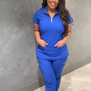 À la mode hôpital uniformes Medico Spandex Stretch respirant costumes femmes gommage ensembles survêtement médical soins infirmiers gommages - Product Image 5