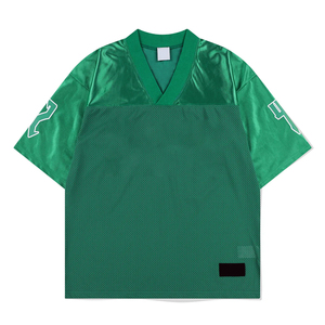 Streetwear personnalisé de luxe coupe boxy à épaules tombantes maillot de football en maille graphique de sublimation vintage maillot de football nouveau design - Product Image 1