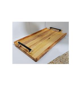 Nouveau plateau en bois de forme ronde de haute qualité avec poignée en métal pour le plateau décoratif en bois le plus vendu - Product Image 6