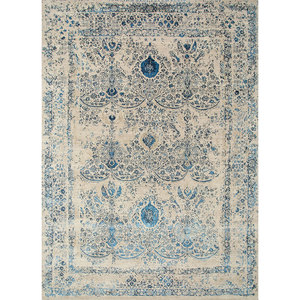 Alfombras de Lana y Seda de Bambú Anudadas a Mano del Extremo Oriente, Grosor de 10 mm, Material Viscosa, Diseño Abstracto de Medallón para el Hogar y Pasillos Srb(7001) - Product Image 1