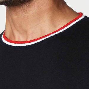 เสื้อยืดคอกลมแขนสั้นสำหรับผู้ชายผ้าคอตตอนแห้งเร็วพิมพ์ลายสีพื้น - Product Image 6