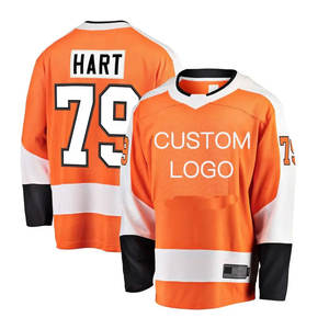 Maillot de hockey sur glace de qualité supérieure dans toutes les couleurs avec des uniformes de hockey sur glace en polyester à col rond et manches complètes - Product Image 3