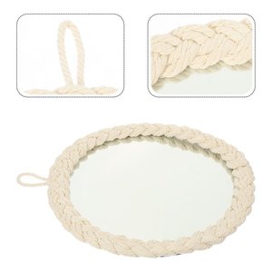 Corde torsadée ronde miroirs décoratifs corde miroir accentué marins maritimes décor cadeaux miroirs de salle de bain - Product Image 3