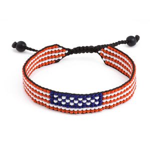 Pulseras de cuentas temáticas personalizadas del 4 de julio para obsequios de fiesta Pulsera de cuentas de semillas hechas a mano con patrón de bandera y estrellas de EE. UU. - Product Image 6