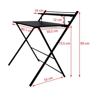 Escritorio de Computadora Compacto de Diseño Simple en Color Negro Well Home, 80x50x73.5cm - Product Image 5