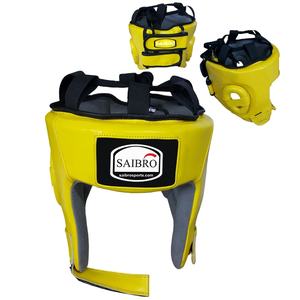 อุปกรณ์นิรภัยสำหรับเล่นกีฬา OEM & ODM ทำจากหนังแท้ป้องกันศีรษะสำหรับต่อยมวยโลโก้ตามสั่ง - Product Image 1