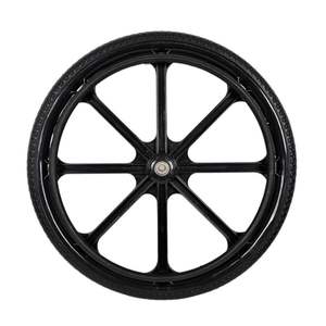 Durable & <b>Lightweight</b> 24-Inch Rear <b>Wheelchair</b> Wheel Grey Nylon Smooth Rolling Non-Marking Tire Easy Installation & Use - Product Image 6