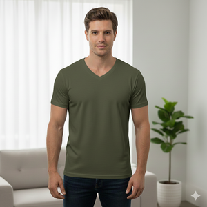 Venta al por mayor 100% algodón de punto con cuello en V camiseta en blanco Impresión digital suelta ajuste Unisex Casual Fitness gimnasio deportes ocio - Product Image 5