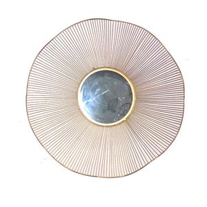 Modern <b>Mirror</b> <b>Wall</b> Decorate for Home Metal <b>Wall</b> <b>Mirror</b> With Leaf Design & <b>Silver</b> Color for Living Area - Product Image 5