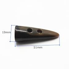 Bascule en corne de boeuf de buffle fabriquée à la main avec un bouton à bascule poli à 2 trous - Product Image 4